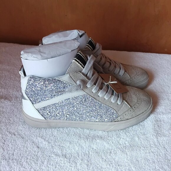 Shu Shop Women's Riley  Glitter Mid Top Sneakers Size 6 NIB - Picture 3 of 6